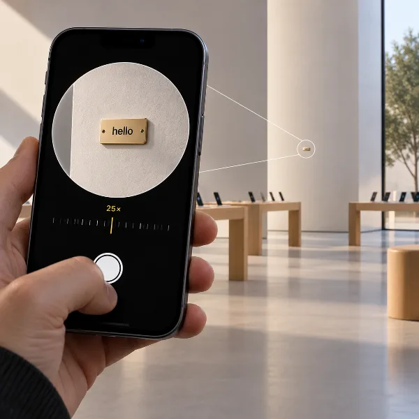 Обложка Apple спрятала крошечные таблички «hello» в магазинах для проверки зума камеры iPhone 18 Pro