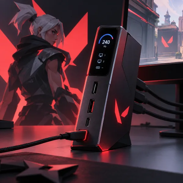 Обложка Anker выпустила USB-C-хаб в стиле Valorant: поддержка мониторов 240 Гц и умный дисплей
