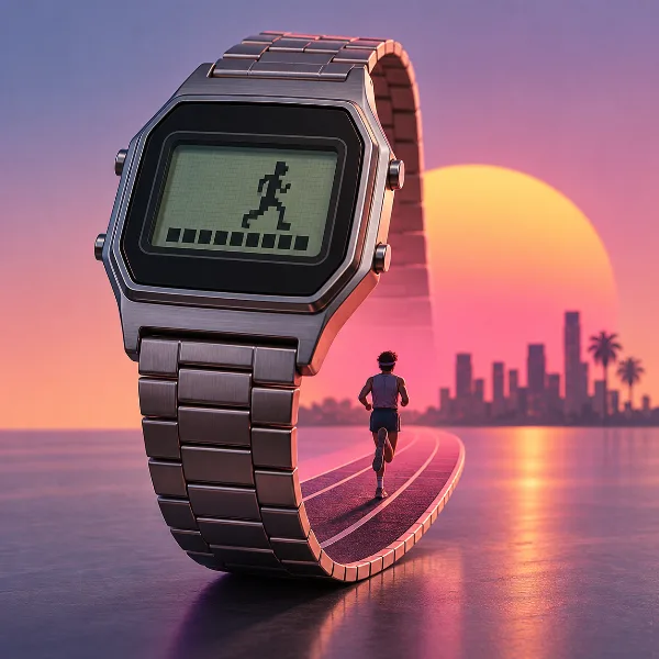 Обложка Timex TW5M55700JQ: ретро-часы в стиле 1980-х с шагомером
