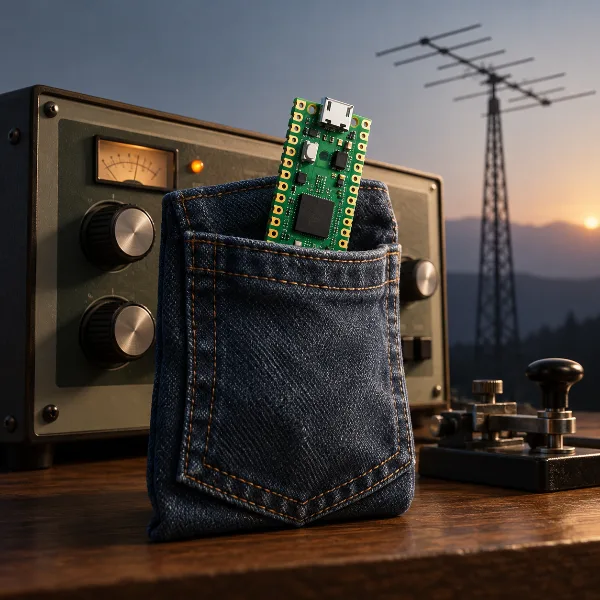 Обложка Pocket Pico: энтузиаст воссоздал контроллер пакетной радиосвязи Heathkit на Raspberry Pi Pico