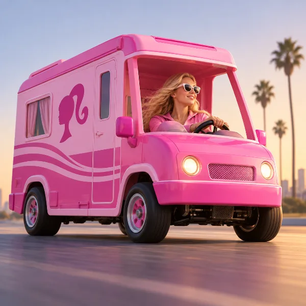 Обложка Умелец превратил игрушечный кемпер Barbie в мини-авто с бензиновым мотором
