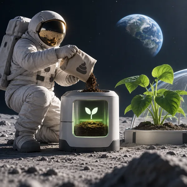 Обложка NASA превратит отходы астронавтов в удобрение для лунных растений