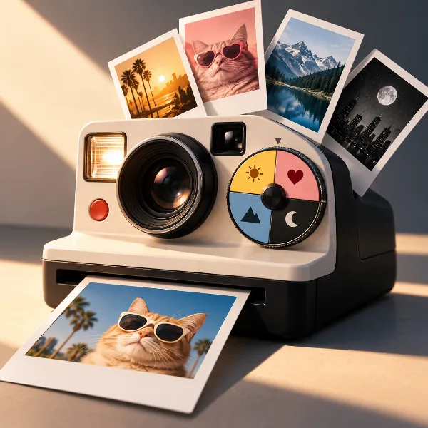 Обложка Polaroid Mod: плёночная камера мгновенной печати с четырьмя творческими режимами на диске