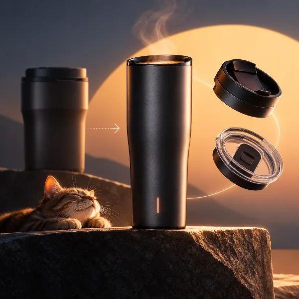 Обложка Ember Tumbler 2: термостакан с автоподогревом стал тоньше и получил две крышки
