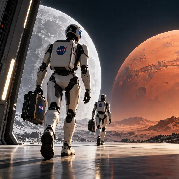 Обложка NASA готовит человекоподобных роботов для миссий на Луну и Марс