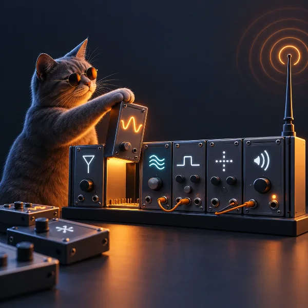 Обложка SDR–: программно-определяемое радио, которое собирается из блоков как модульный синтезатор