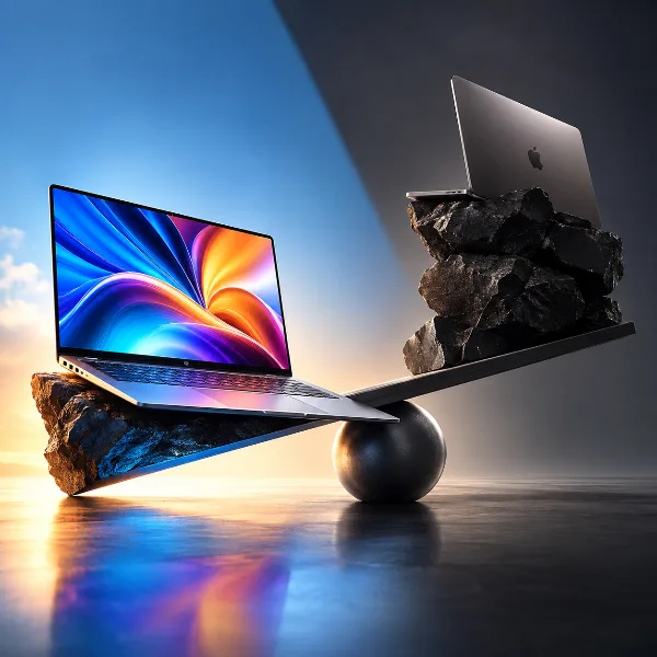 Обложка HP OmniBook 5 за $699: доступный ноутбук с OLED-сенсором против MacBook Neo
