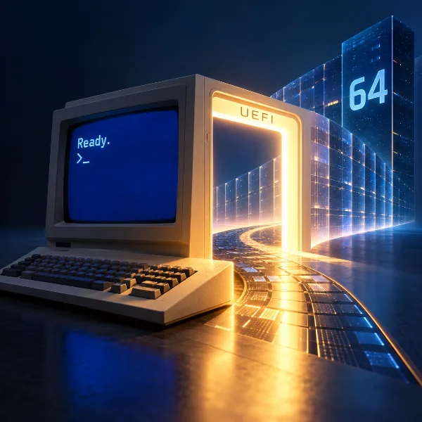 Обложка Thoreau BASIC: современное возрождение GW-BASIC с загрузкой из UEFI и 64-битной памятью