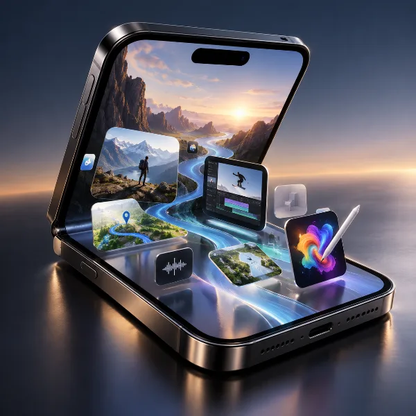 Обложка iPhone Duo: приложения с хакатона показали, на что способен складной смартфон Apple