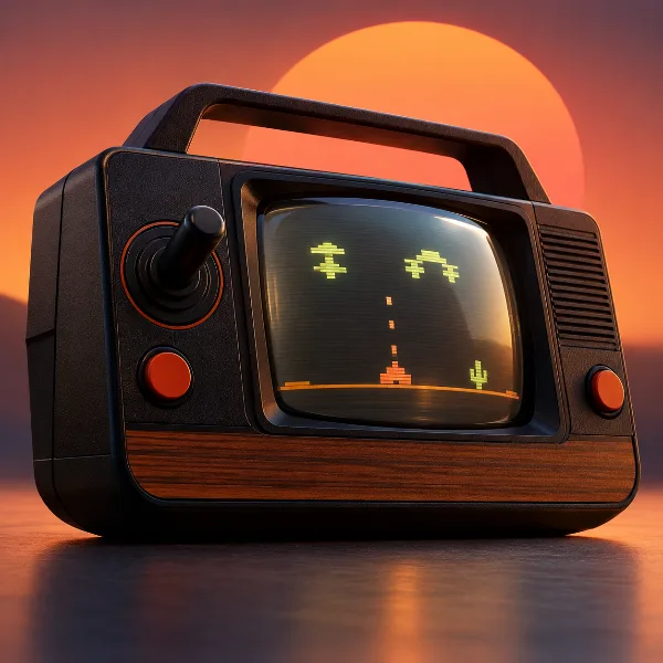 Обложка µTari Go: портативная Atari 2600 с настоящим ЭЛТ-экраном от энтузиаста Ника Билда