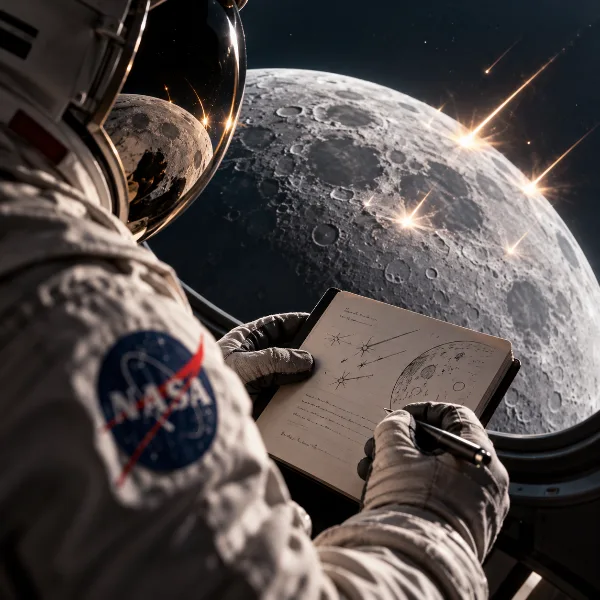 Обложка NASA показало рукописные пометки экипажа Artemis II: как астронавты у Луны заметили вспышки от метеоритов