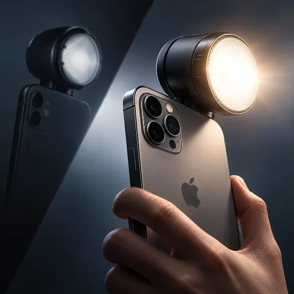 Обложка Godox A2: магнитная ксеноновая вспышка для iPhone в духе снятой с производства Profoto C1