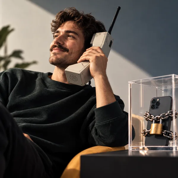 Обложка Кевин Ноки собрал самодельную Bluetooth-трубку в стиле 1980-х, чтобы меньше залипать в смартфон