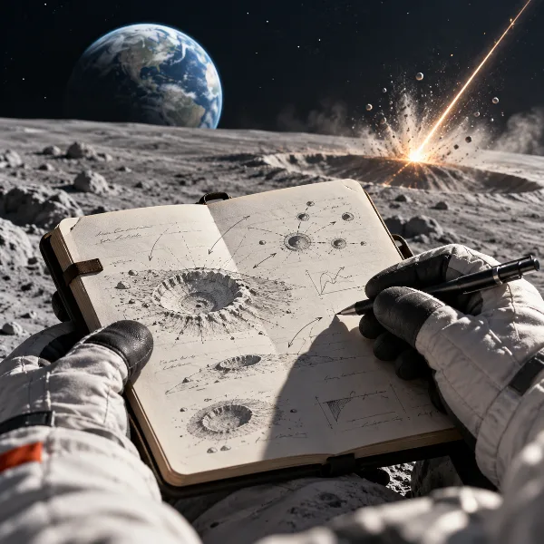 Обложка NASA показало рукописные заметки экипажа Artemis II о метеоритных ударах на Луне