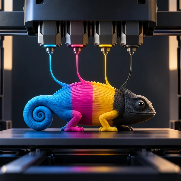 Обложка Creality K3: 3D-принтер с четырьмя соплами и сменой цвета за пять секунд