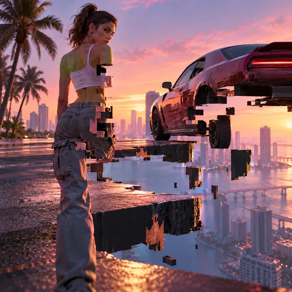 Обложка Фанатское видео показало GTA 6 с багами в духе провального Cyberpunk 2077
