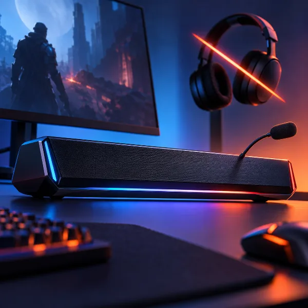 Обложка Edifier Hecate G2000 Bar: игровой саундбар за $52 с микрофоном вместо гарнитуры