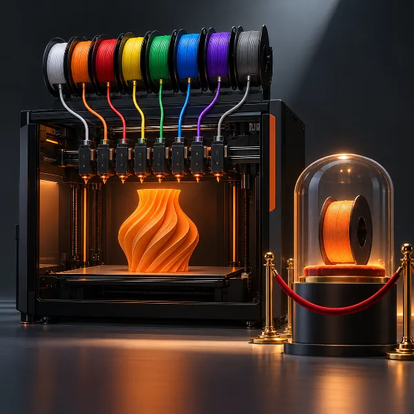 Обложка Prusa Core One+ INDX: восемь экструдеров, но печать только фирменным филаментом?