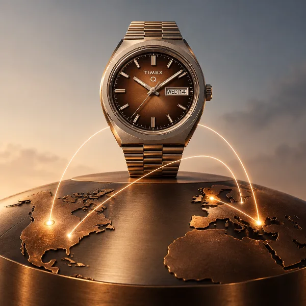 Обложка Timex выпускает коричневую Q 1978 Day Date Fumé в США, Великобритании и ЕС по цене $219