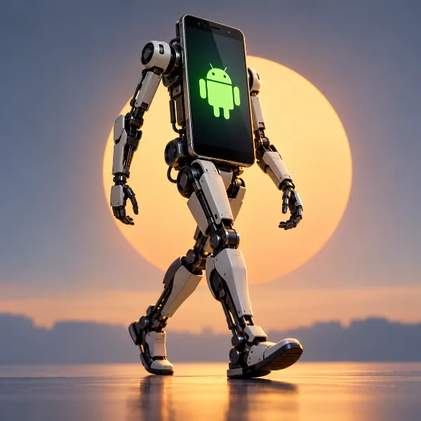 Обложка PhoneBot: учёные UCLA превратили старый Android-смартфон в мозг шагающего робота-гуманоида