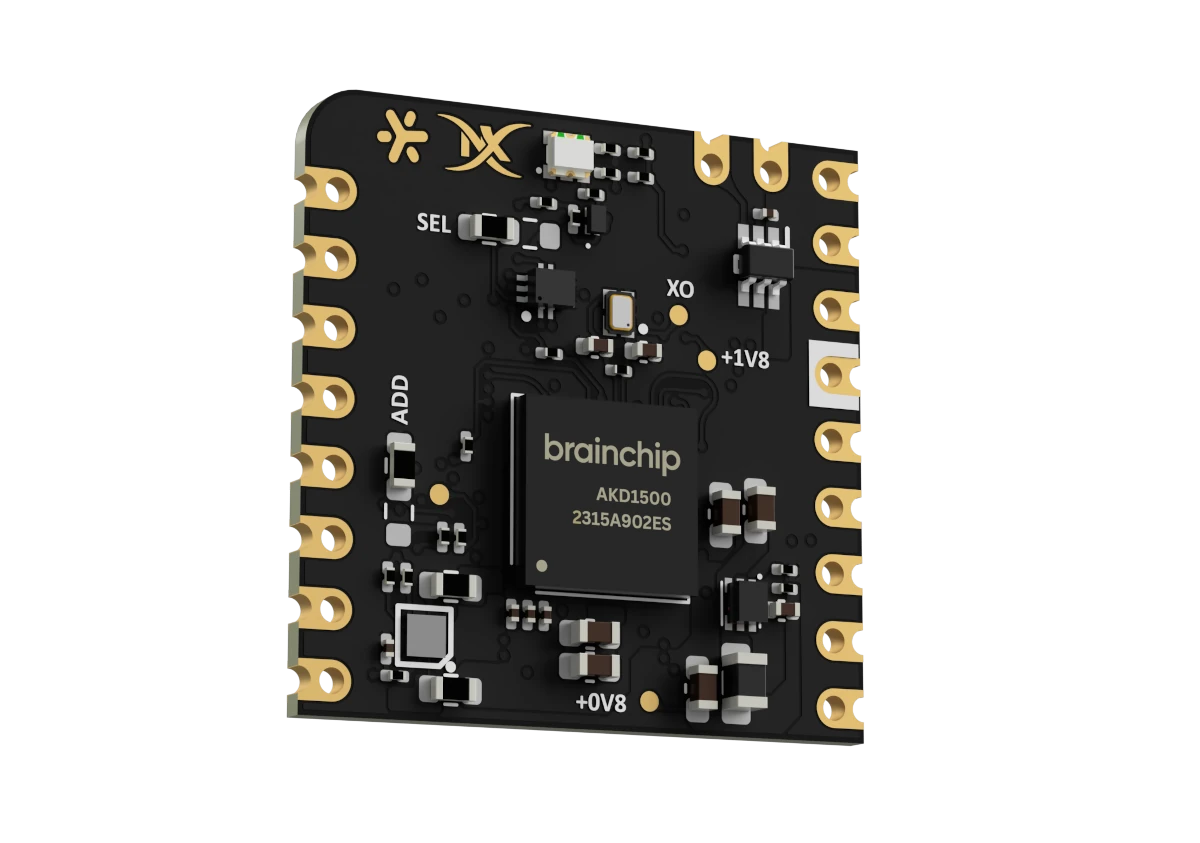 Модуль AKD1500 M.2, установленный в плату-адаптер для Raspberry Pi