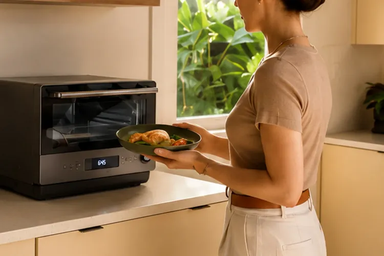 Инверторная микроволновка Panasonic NN-SF57RM для готовки в одной миске