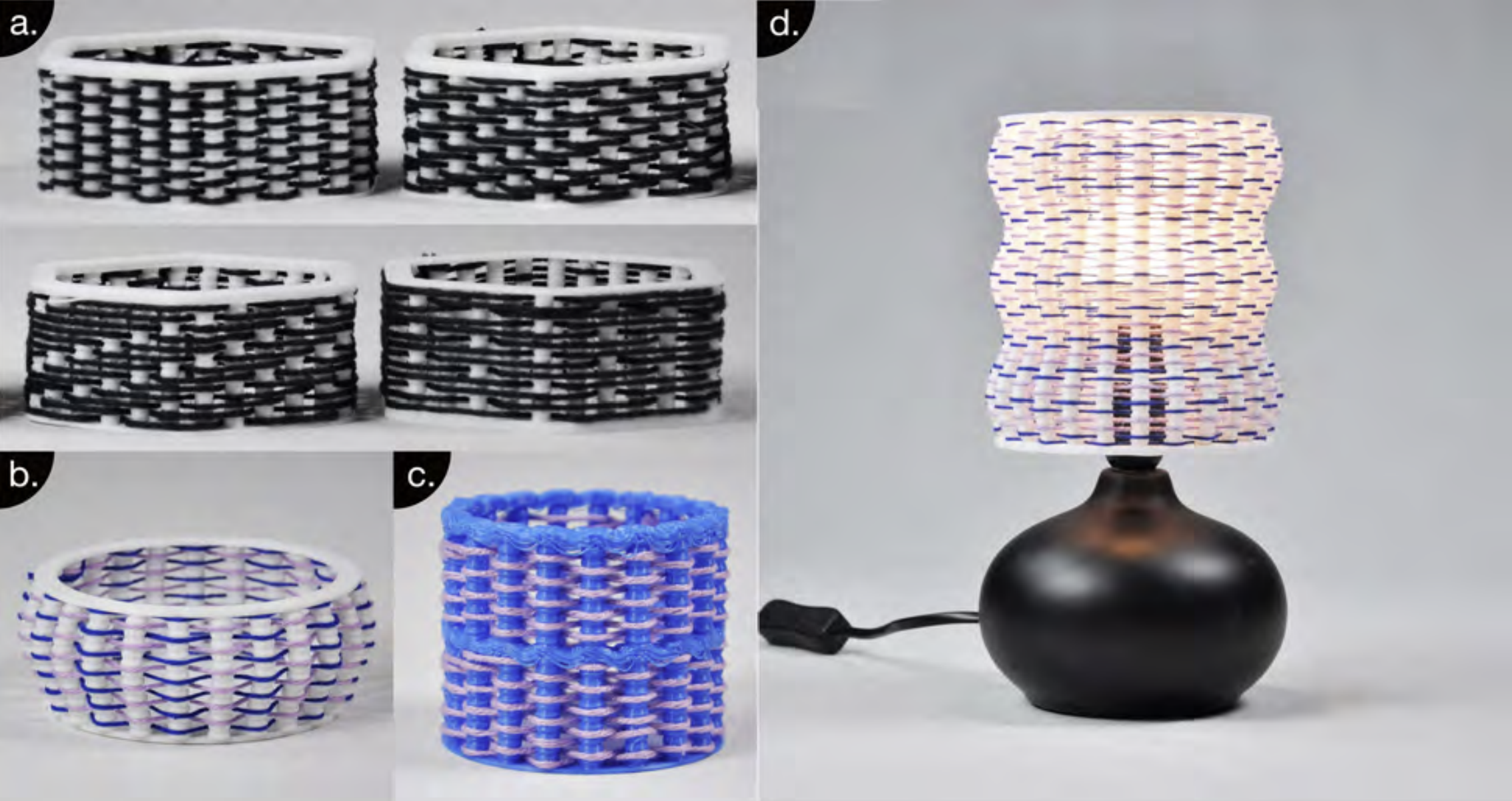 Образец, напечатанный на 3D-принтере с вплетённой нитью