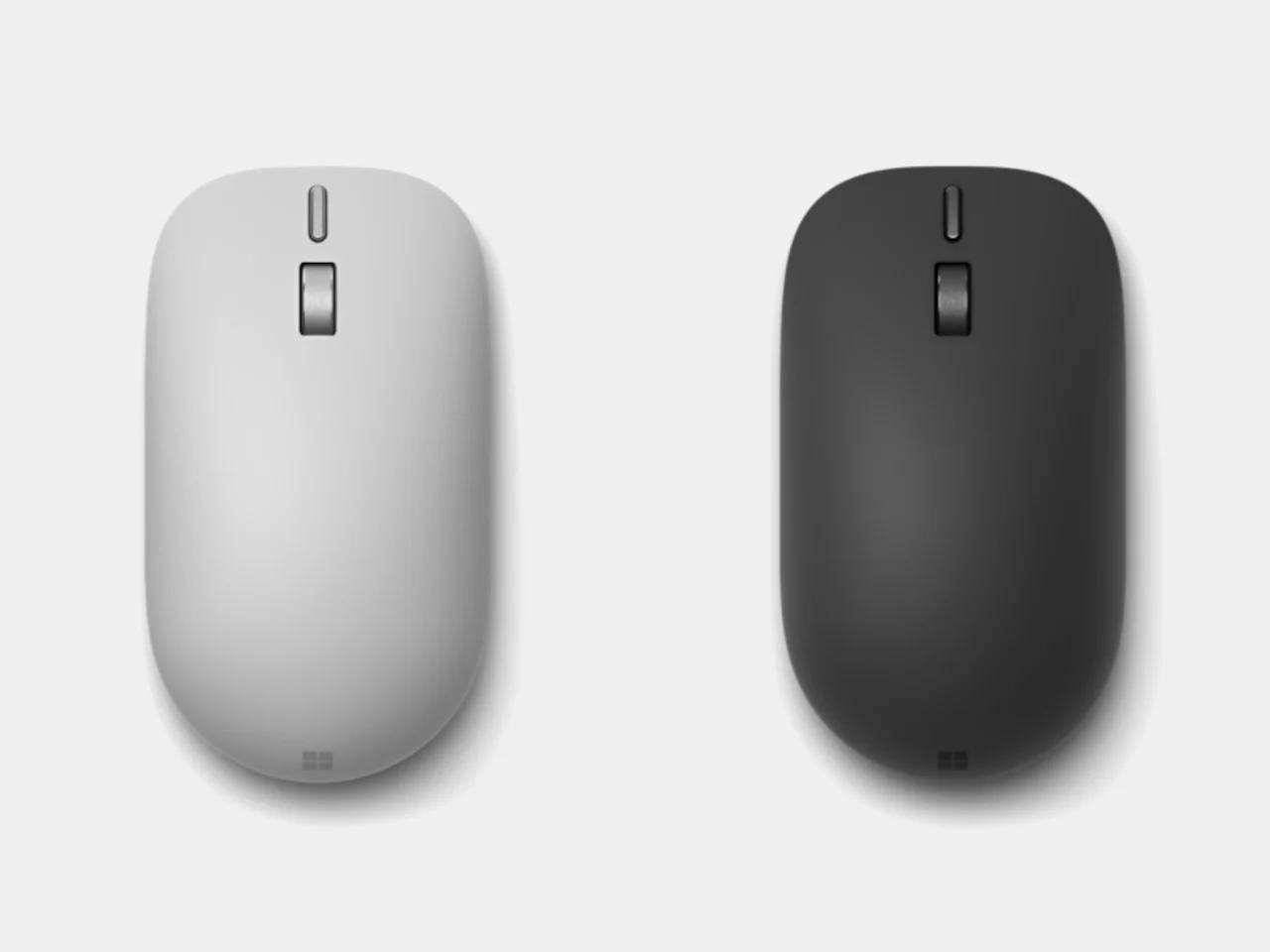 Мышь Microsoft Surface Mouse с контурным симметричным корпусом, вид сбоку