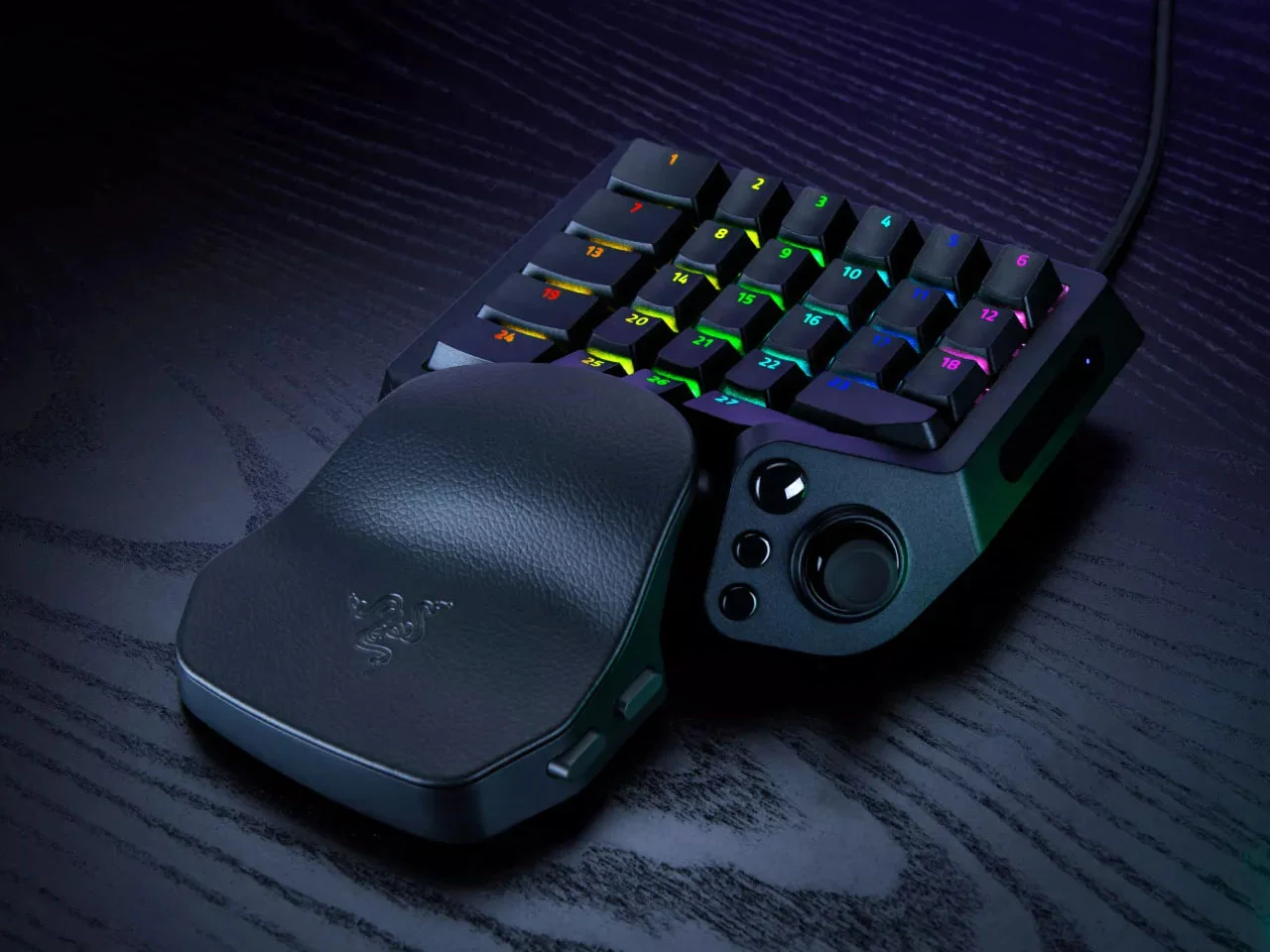 Аналоговый стик и кнопки под большим пальцем на кейпаде Razer