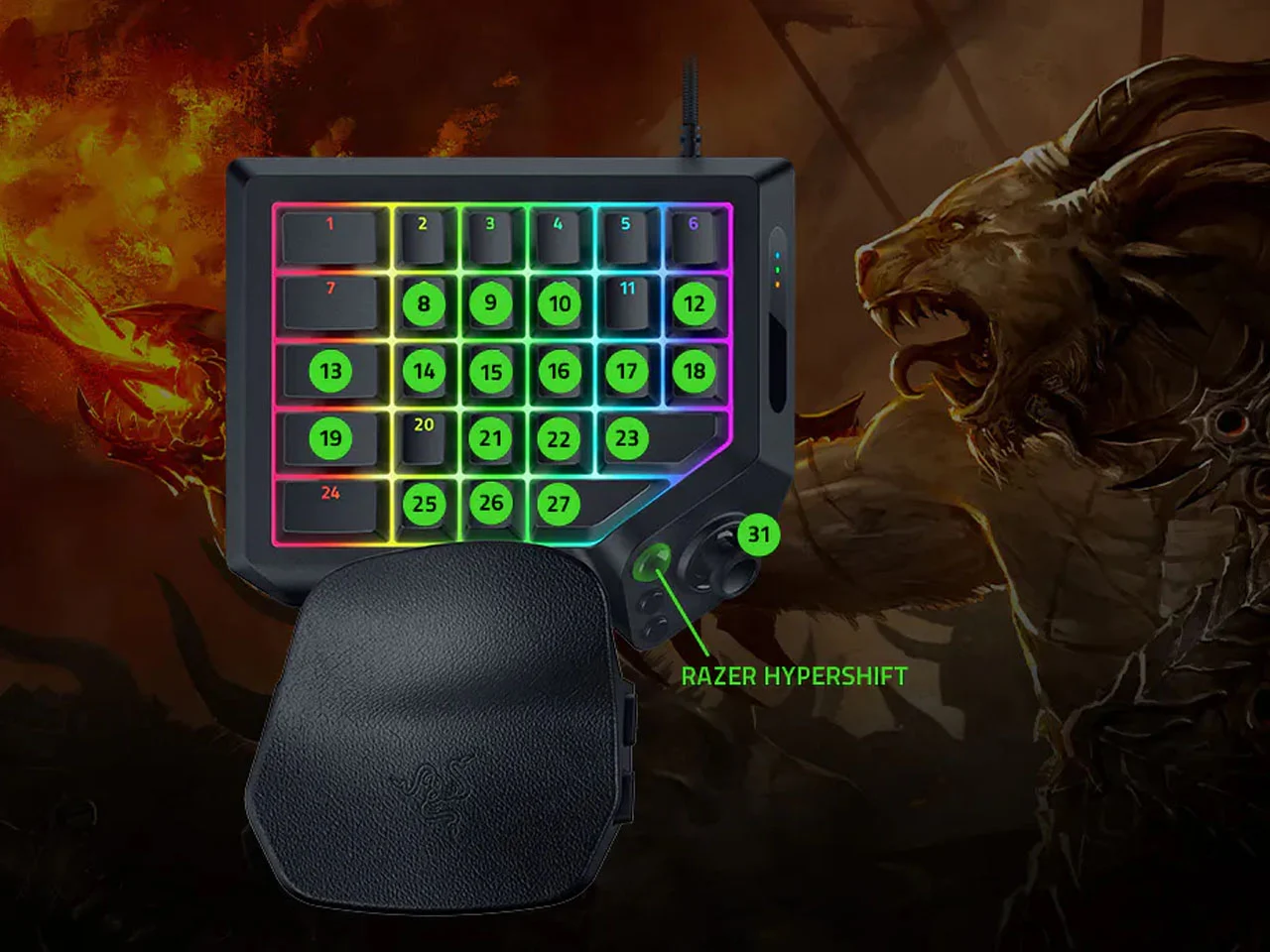 Подставка под запястье и подсветка Chroma RGB кейпада