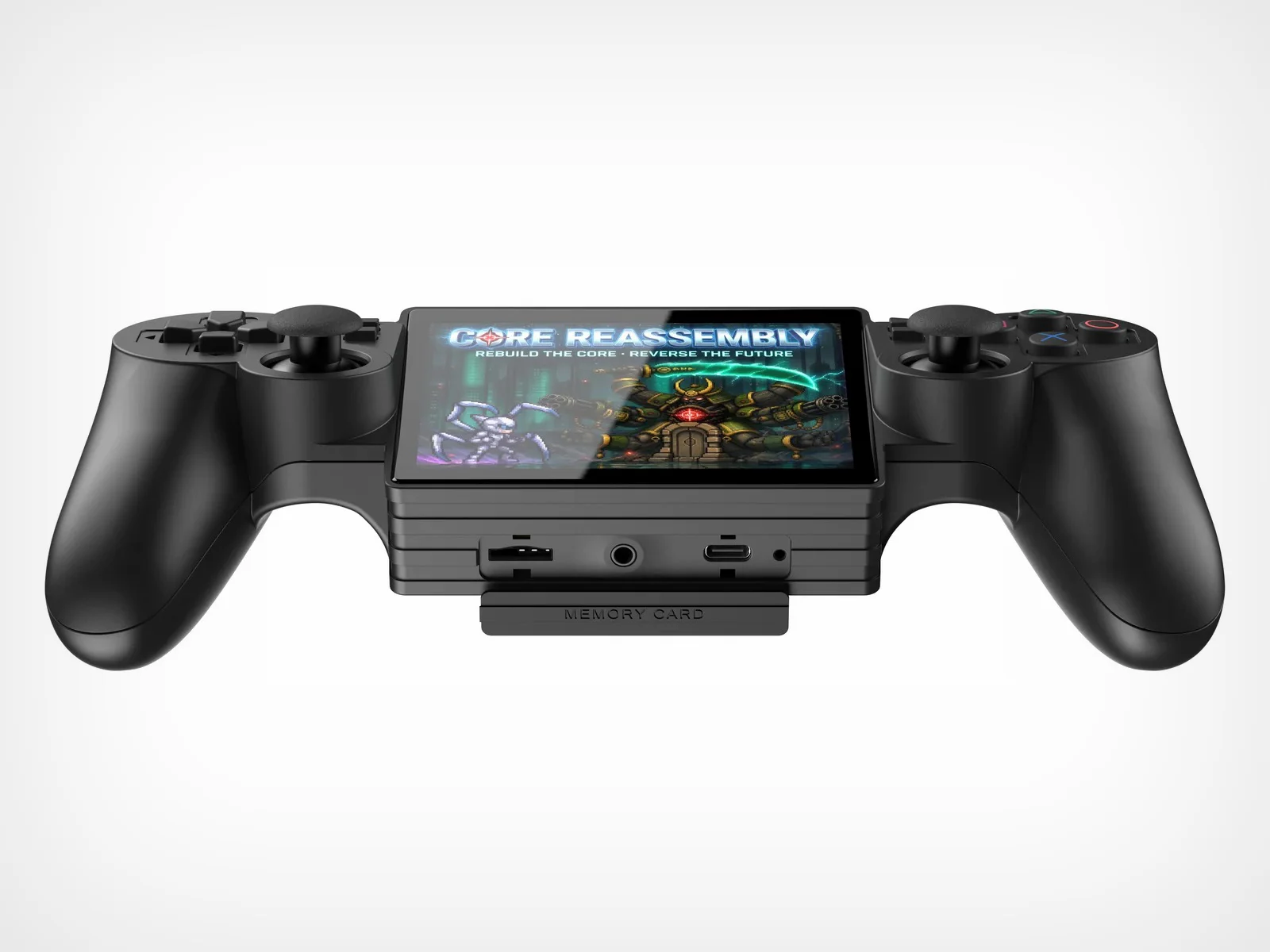Yoniq Portal с кнопками в стиле DualShock, вид спереди