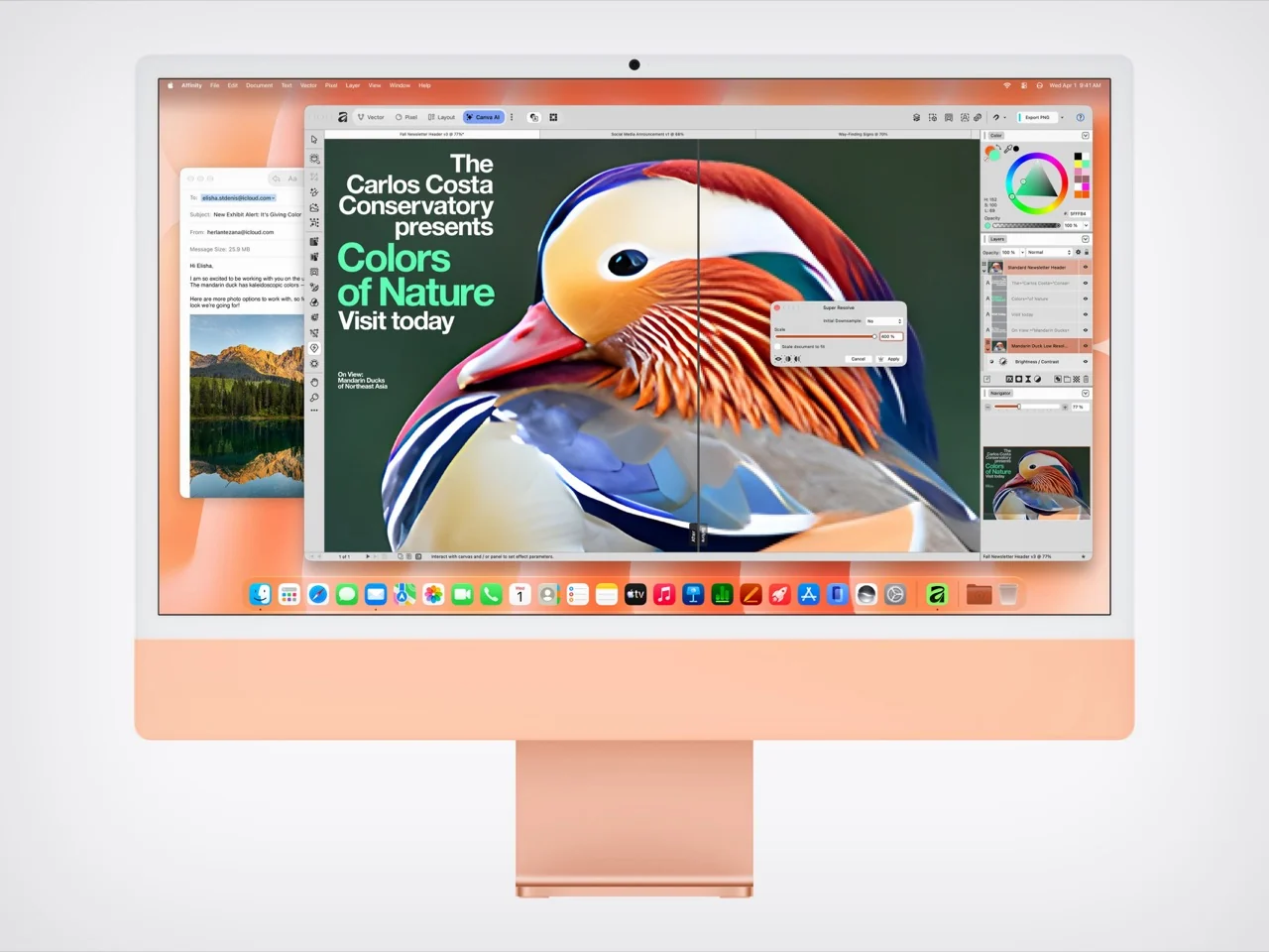 Порты Thunderbolt и разъёмы на корпусе iMac M6