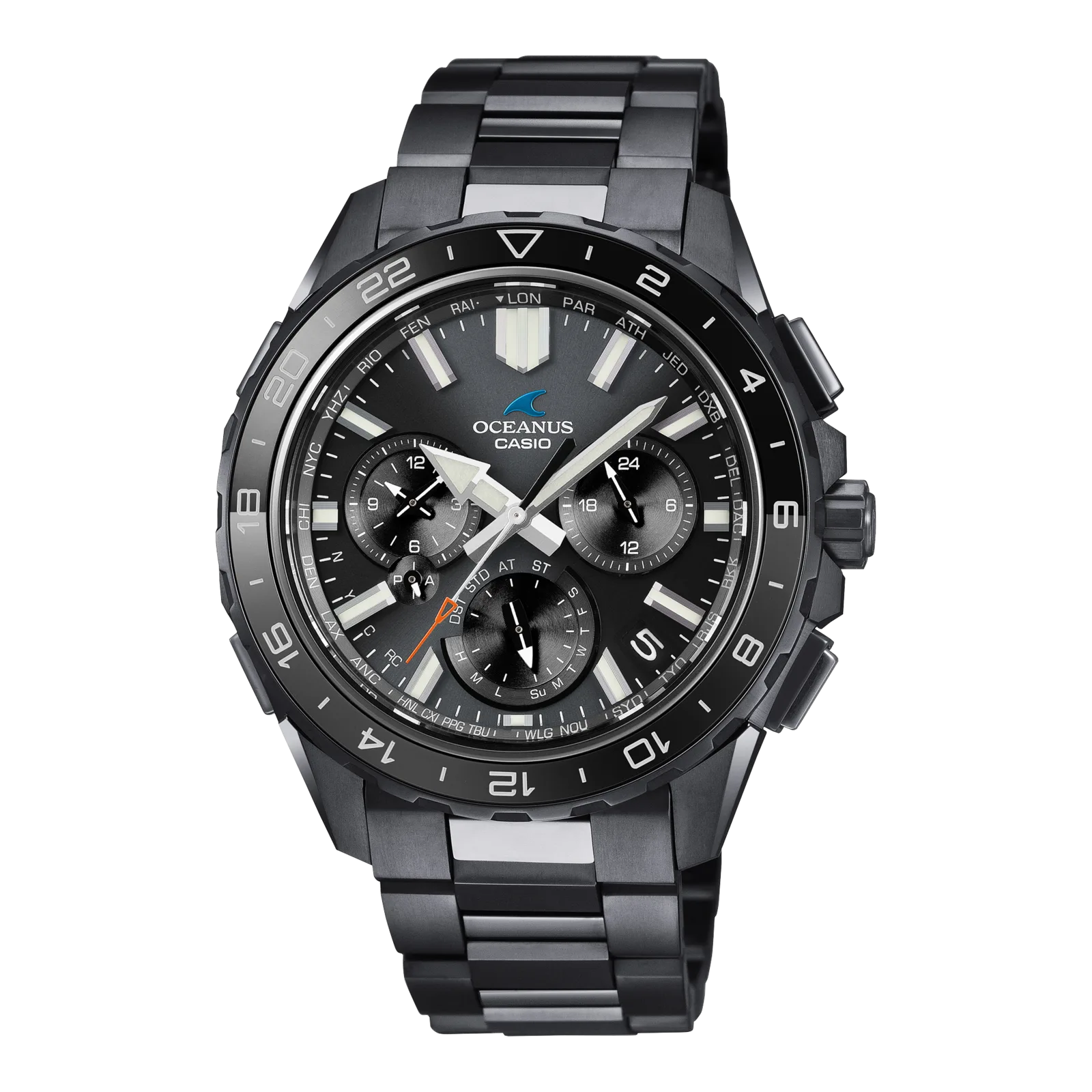 Чёрная версия Casio Oceanus OCW-P3000B-1A с DLC-покрытием