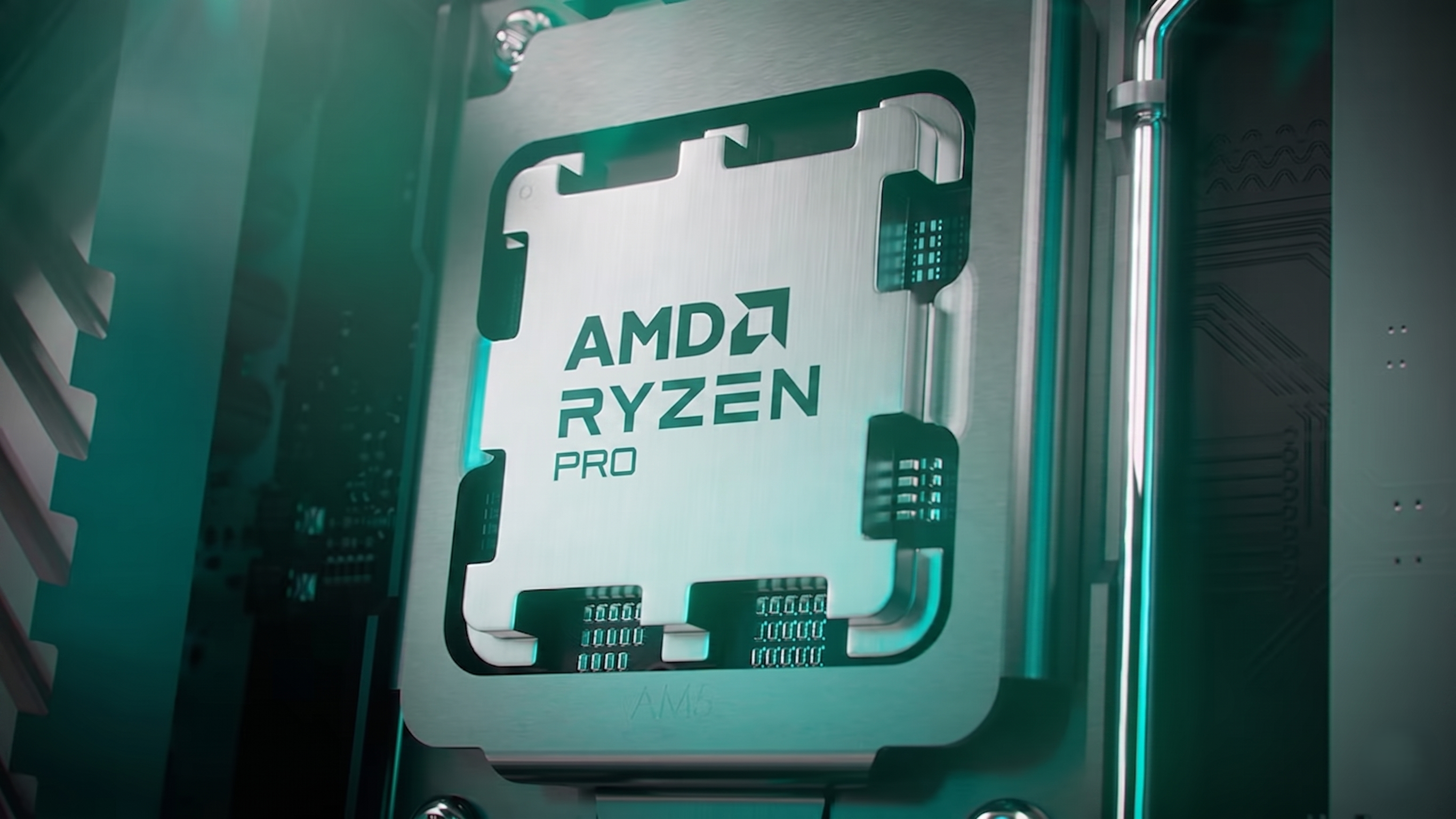 Линейка процессоров AMD Ryzen PRO 9000 с 3D V-Cache — официальная инфографика анонса 2026 года