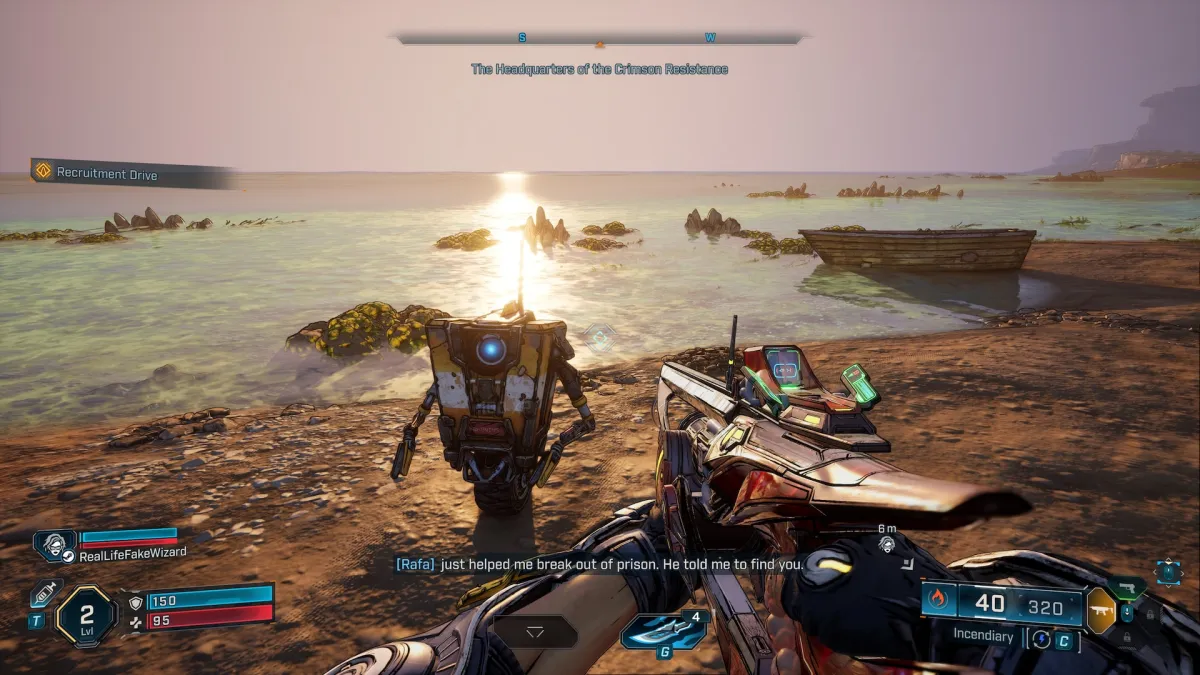 Перестрелка с противниками в открытом мире планеты Кайрос в Borderlands 4