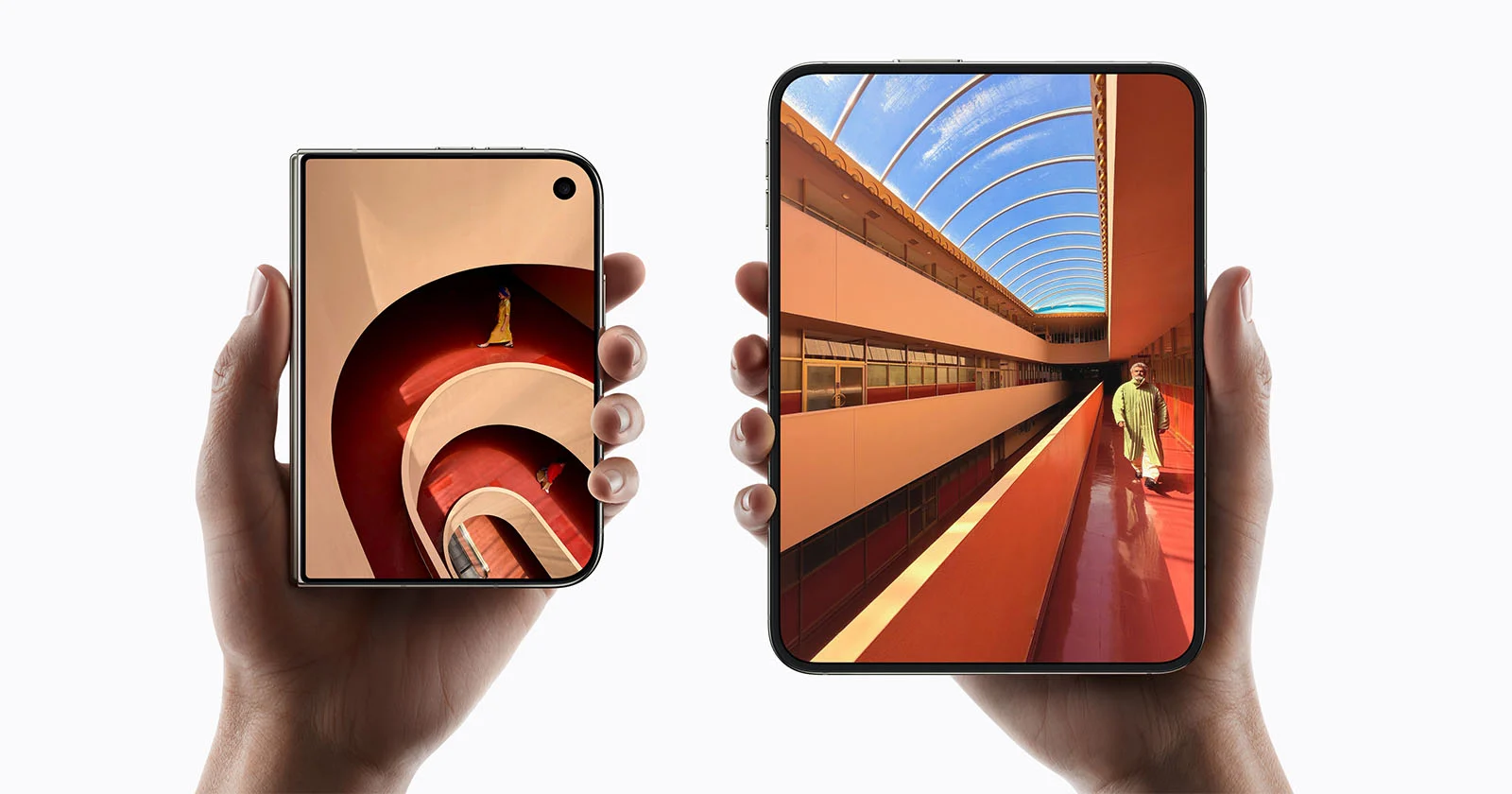 Складной iPhone Duo от Apple в раскрытом виде
