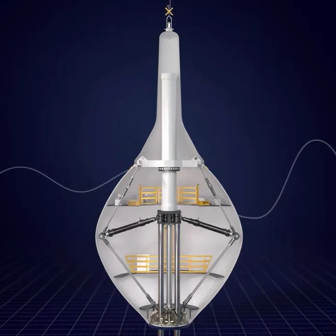 Схема внутреннего устройства буя волновой турбины CorPower Ocean