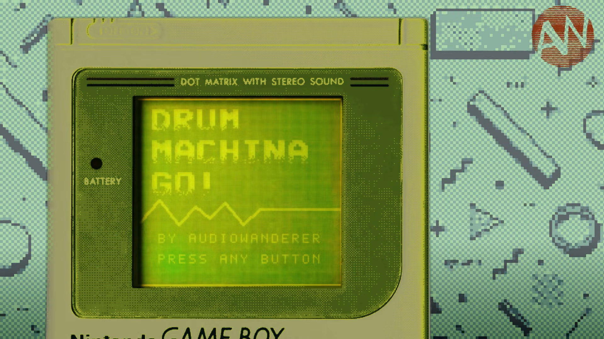 Drum Machina Go! — музыкальный инструмент для Game Boy на экране консоли