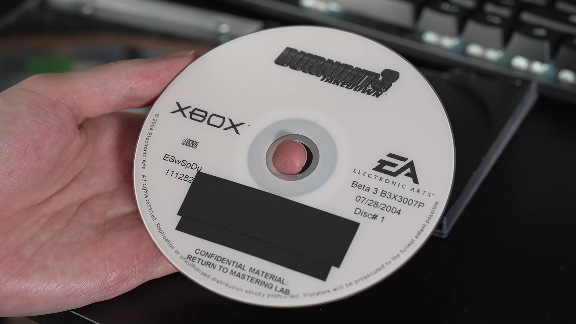 Бета-диск игры Burnout 3 для консоли Xbox