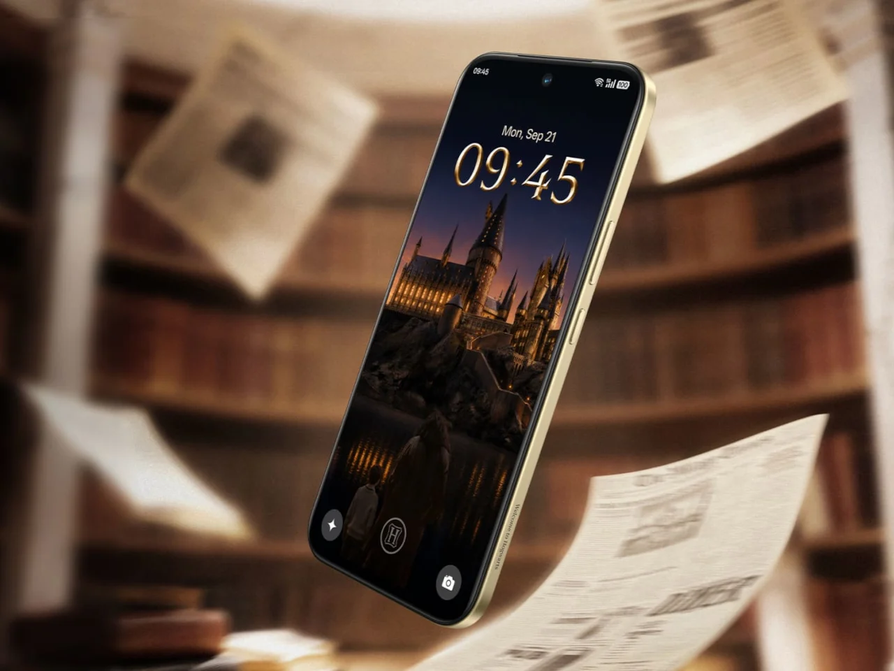 Содержимое набора realme 16 Pro Harry Potter Edition: смартфон, чехол и тематические сувениры