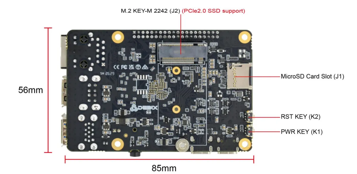 Нижняя сторона платы DEBIX M8391-01