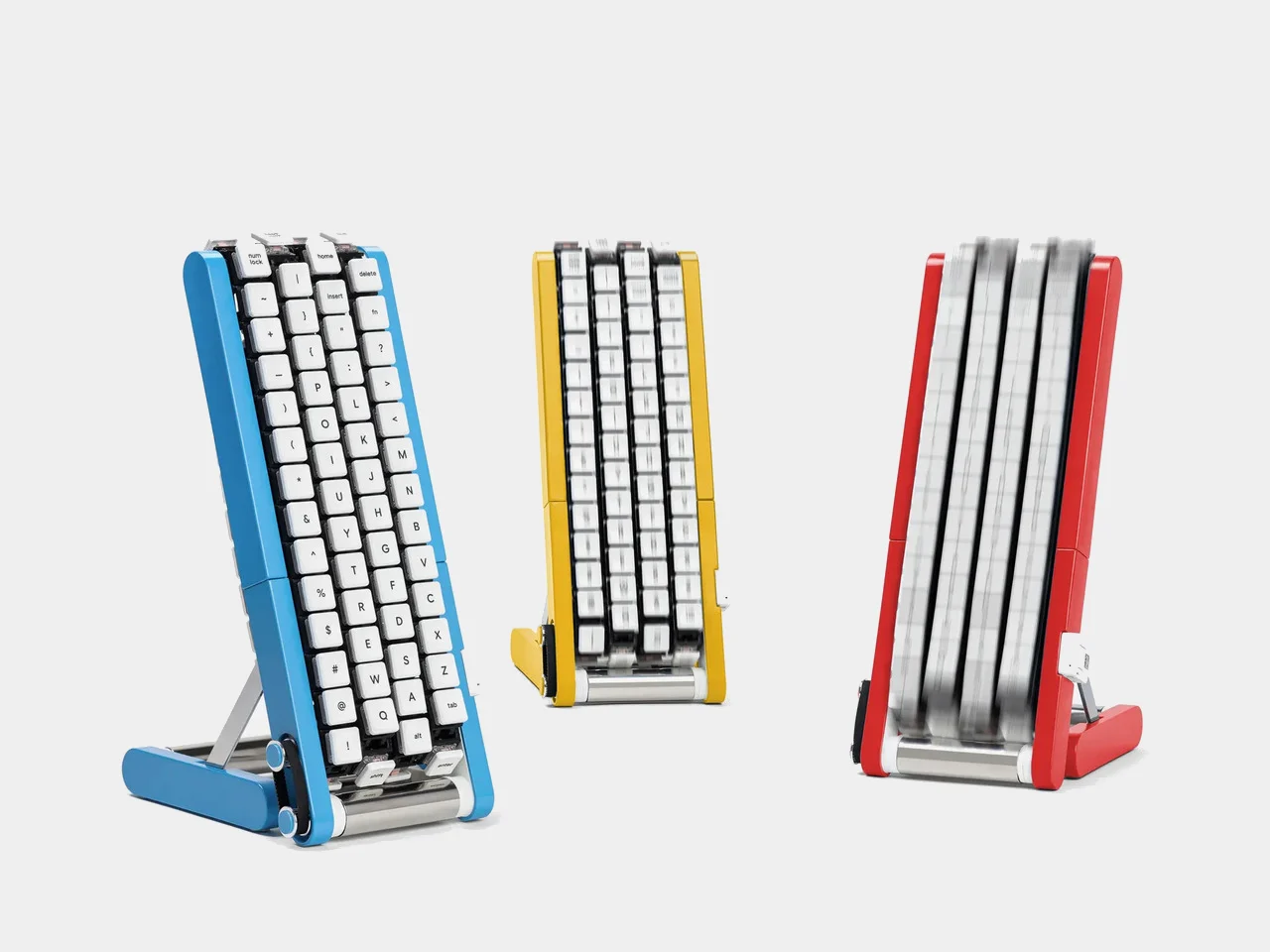 Крупный план лент с клавишами устройства Google Rotating Keyboard