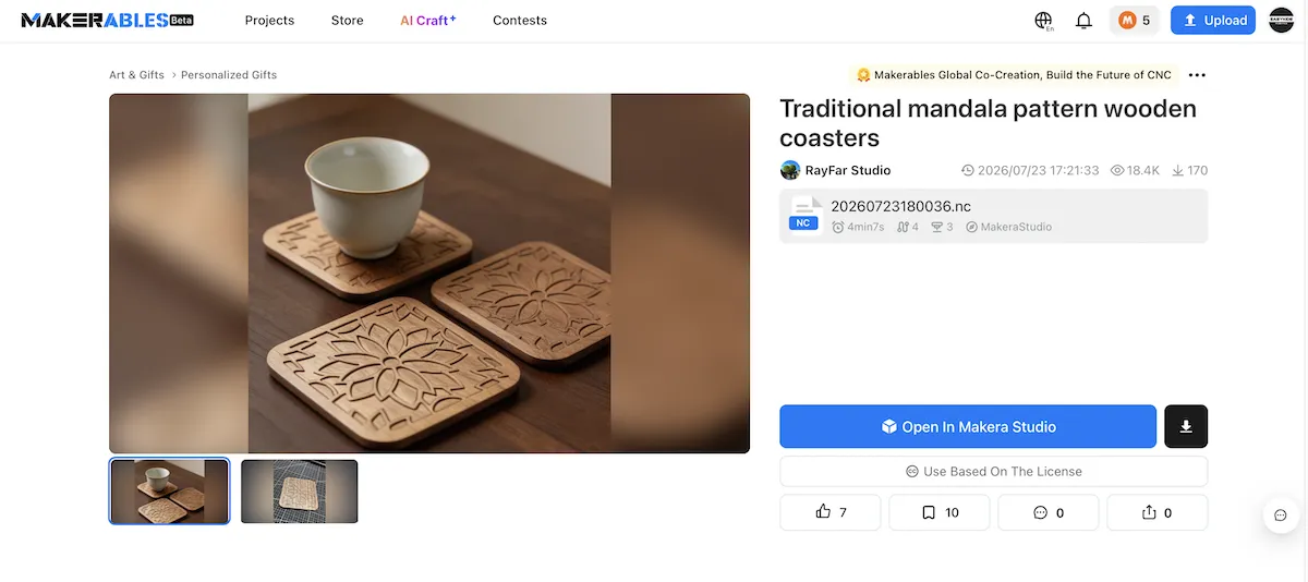 Каталог проектов на платформе Makerables
