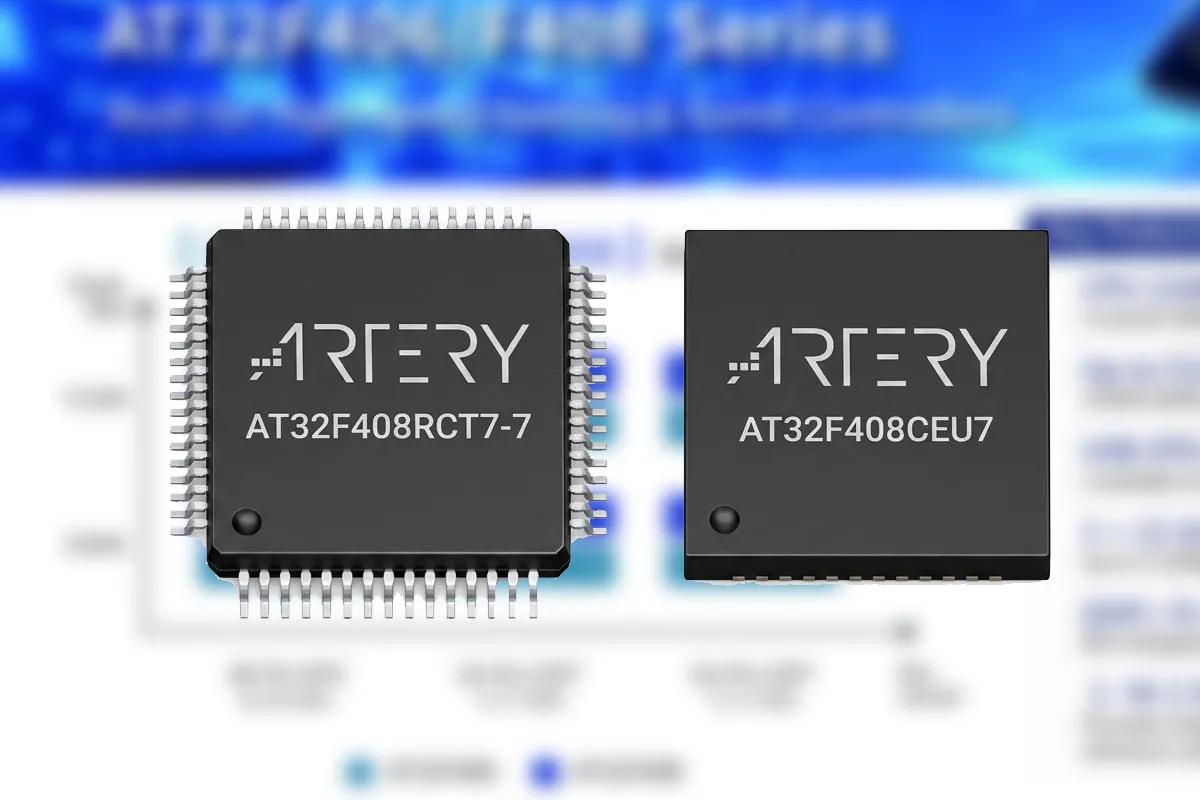 Микроконтроллеры Artery AT32F406 и AT32F408 в корпусах LQFP и QFN