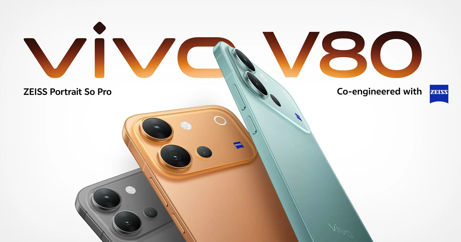 Смартфон Vivo V80, вид спереди и сзади