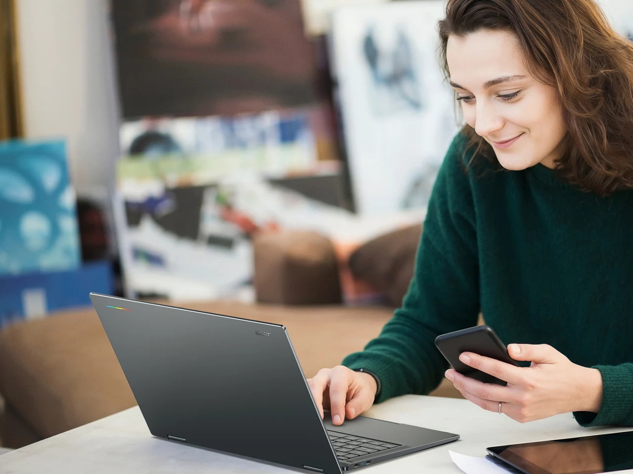 OLED-экран Acer Googlebook 14 с поддержкой стилуса