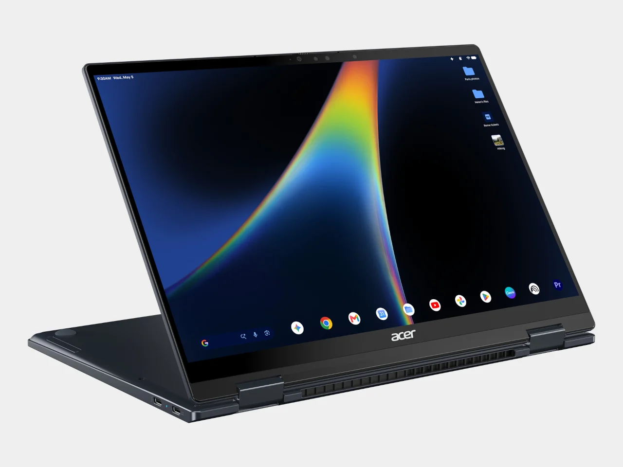 Тонкий алюмо-магниевый корпус Acer Googlebook 14 цвета Elemental Blue