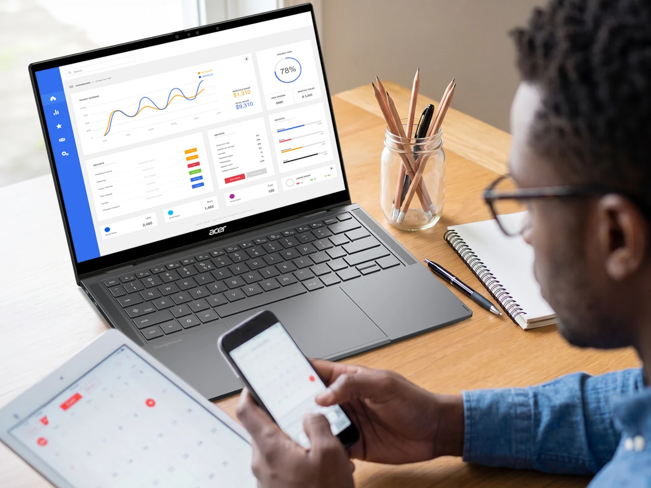 Acer Googlebook 14 в режиме планшета