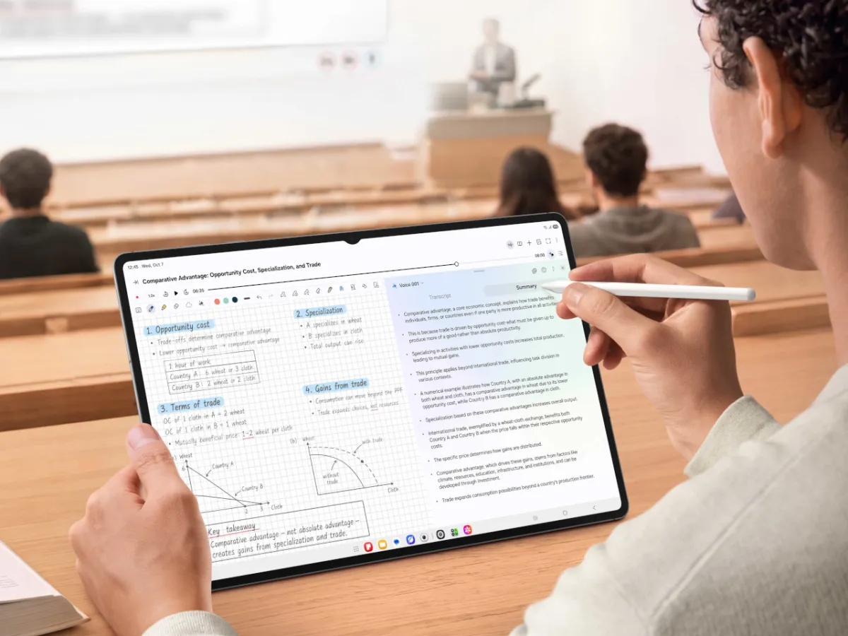 Тонкий корпус планшета Samsung Galaxy Tab S12