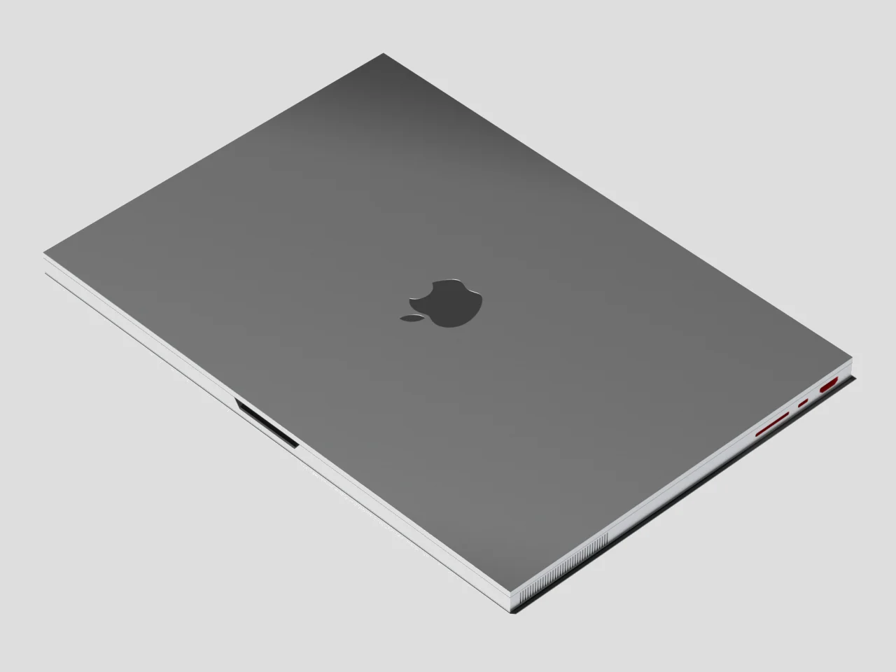 MacBook Brutal — деталь закрытого корпуса